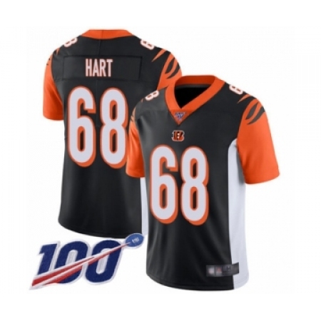 Latest Mens Cincinnati Bengals #68 Bobby Hart Black Team Color Vapor Untouchable Limited Player 100th Season Football Jersey