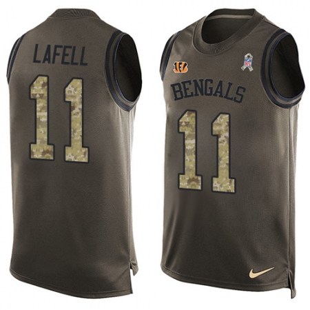 Best  Mens Cincinnati Bengals #11 Brandon LaFell Limited Green Salute to Service Tank Top NFL Jersey