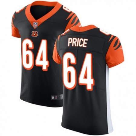 Latest  Mens Cincinnati Bengals #64 Billy Price Black Team Color Vapor Untouchable Elite Player NFL Jersey