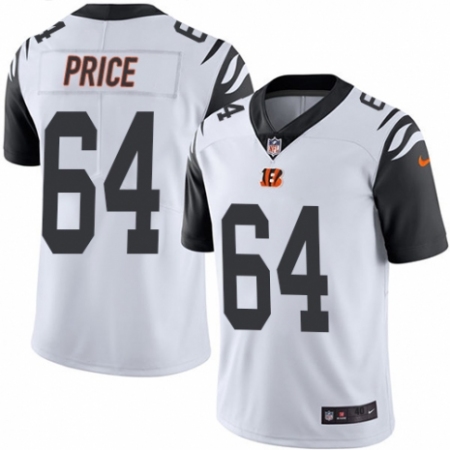 Latest  Mens Cincinnati Bengals #64 Billy Price Elite White Rush Vapor Untouchable NFL Jersey