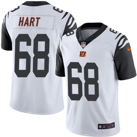 Latest  Mens Cincinnati Bengals #68 Bobby Hart Limited White Rush Vapor Untouchable NFL Jersey