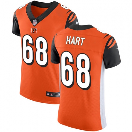Latest  Mens Cincinnati Bengals #68 Bobby Hart Orange Alternate Vapor Untouchable Elite Player NFL Jersey