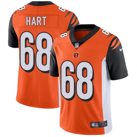 Latest  Mens Cincinnati Bengals #68 Bobby Hart Orange Alternate Vapor Untouchable Limited Player NFL Jersey