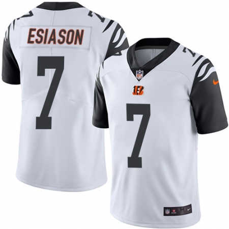 Best  Mens Cincinnati Bengals #7 Boomer Esiason Limited White Rush Vapor Untouchable NFL Jersey