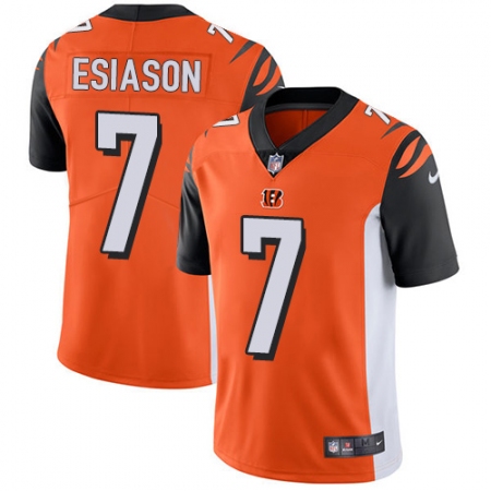 Best  Mens Cincinnati Bengals #7 Boomer Esiason Vapor Untouchable Limited Orange Alternate NFL Jersey