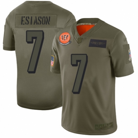 Top Youth Cincinnati Bengals #7 Boomer Esiason Limited Camo 2019 Salute to Service Football Jersey