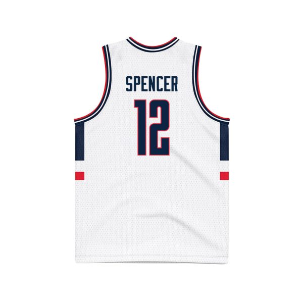 Cam Spencer 12 UConn Huskies 2024 National Champions Patch Men's Basketball - Unisex Jersey - Image 3