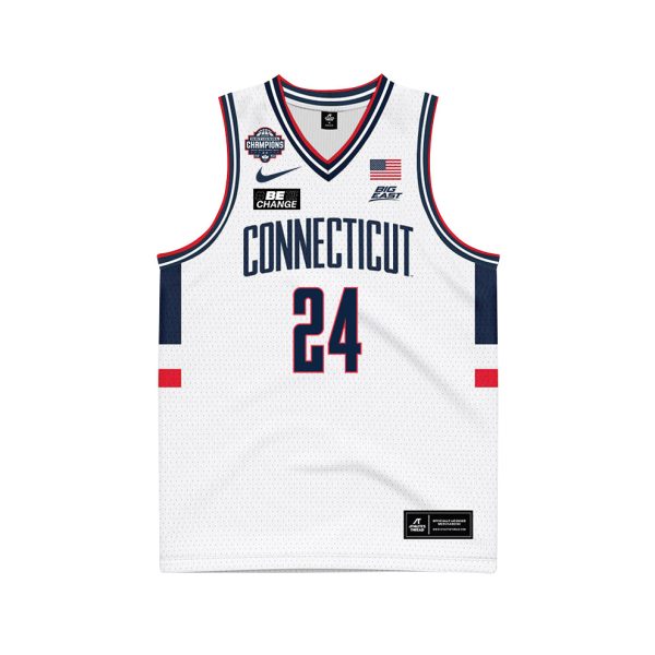 Youssouf Singare 24 UConn Huskies 2024 National Champions Patch Men's Basketball - Unisex Jersey - Image 2