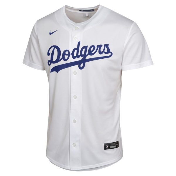 Mookie Betts 50 Los Angeles Dodgers Home Game Player YOUTH Jersey - White - Image 2