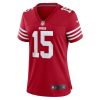 Jauan Jennings 15 San Francisco 49ers Women Game NFL Jersey Scarlet - Image 2