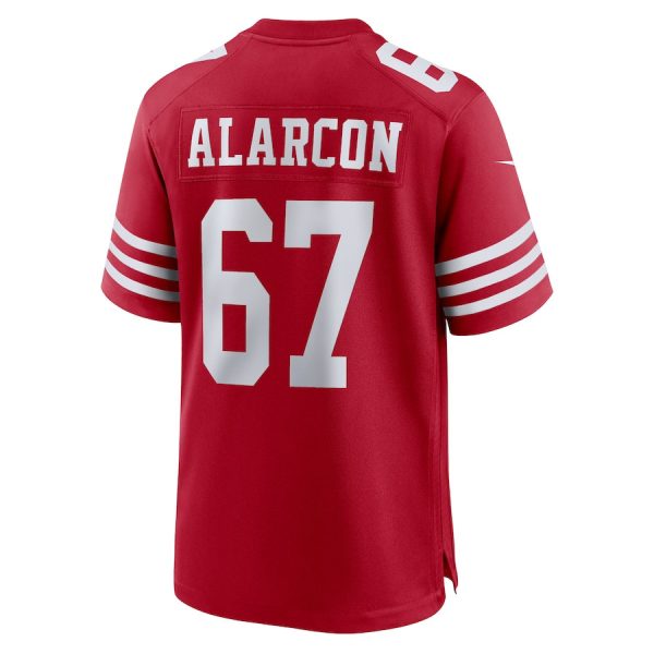 Isaac Alarcon 67 San Francisco 49ers Team Game Scarlet Men Jersey Online - Image 3
