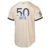 Mookie Betts 50 Los Angeles Dodgers 2024 City Connect Cream Limited Youth Jersey - Image 3