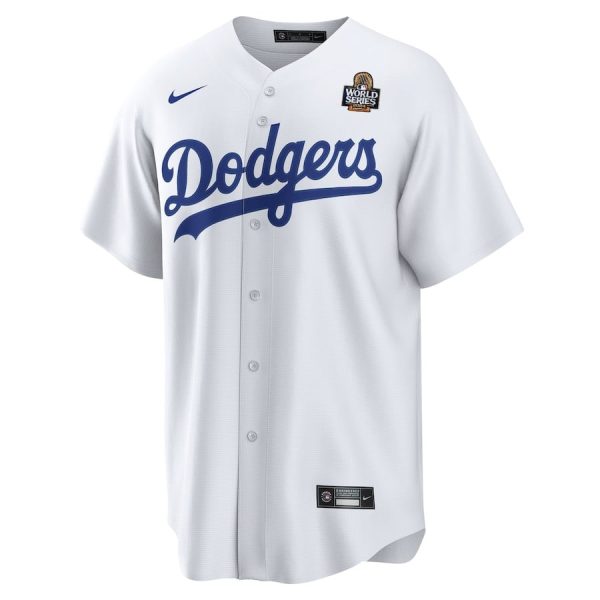 Los Angeles Dodgers 2024 World Series Home Custom White Men Jersey - Image 2