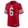 Malik Mustapha 6 San Francisco 49ers Game Scarlet Men Jersey For Sale - Image 2