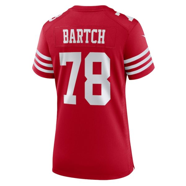 Ben Bartch 78 San Francisco 49ers Women's Game Jersey - Scarlet - Image 3