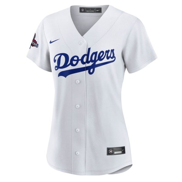 Yoshinobu Yamamoto 18 Los Angeles Dodgers Women's 2024 World Series Champions Home White Player Jersey - Image 2