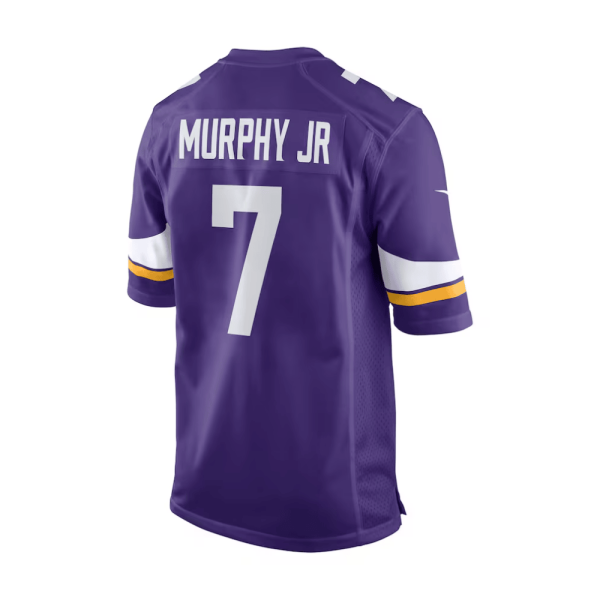 Byron Murphy Jr. 7 Baltimore Ravens 2025 Pro Bowl Patch Game Men Jersey - Purple - Image 3