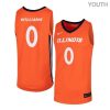 Youth 0 DJ Williams Orange Elite Illinois Fighting Illini Basketball Jersey