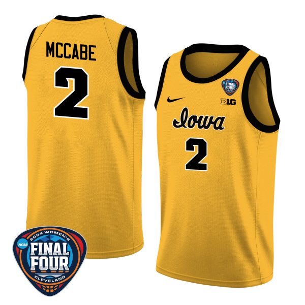 Taylor McCabe 2 Iowa Hawkeyes 2024 Final Four Patch Women's Basketball Jersey - Unisex Jersey - Image 2