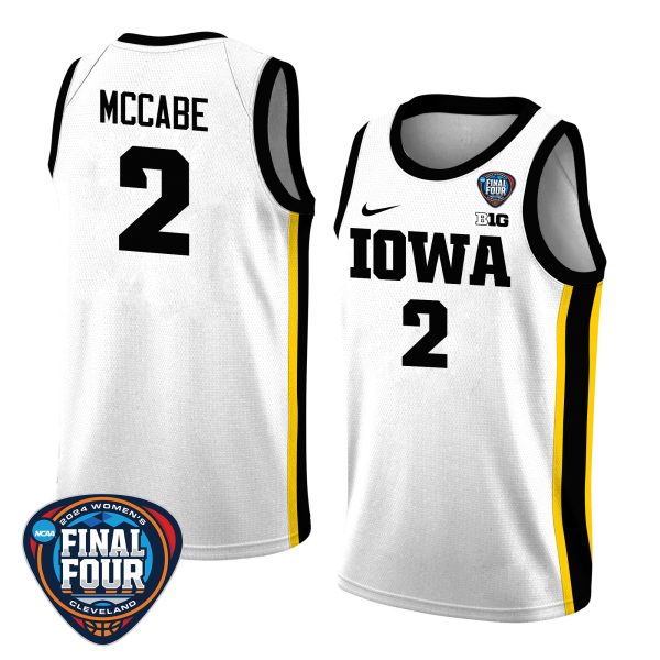 Taylor McCabe 2 Iowa Hawkeyes 2024 Final Four Patch Women's Basketball Jersey - Unisex Jersey
