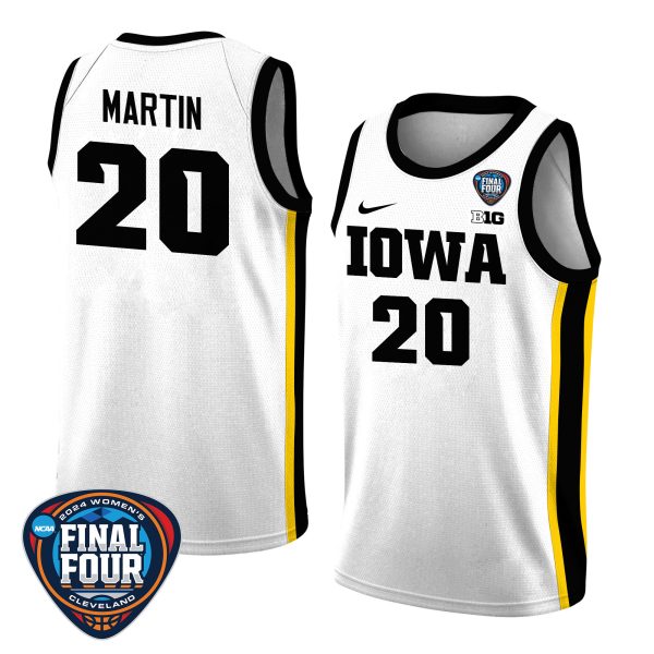 Kate Martin 20 Iowa Hawkeyes 2024 Final Four Patch Women's Basketball Jersey - Unisex Jersey