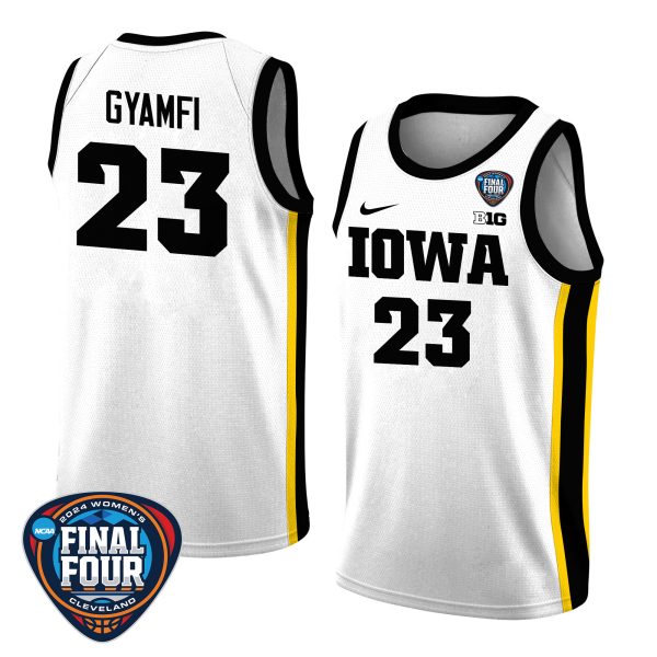 Jada Gyamfi 23 Iowa Hawkeyes 2024 Final Four Patch Women's Basketball Jersey - Unisex Jersey