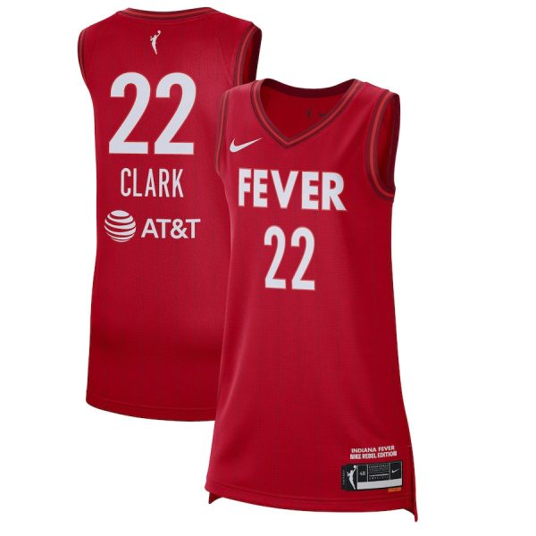 Caitlin Clark 22 Indiana Fever 2024 WNBA Draft Rebel Edition Victory Unisex Jersey - Red