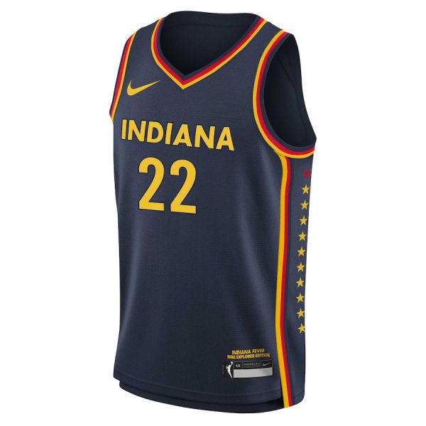 Caitlin Clark 22 Indiana Fever Youth 2024 WNBA Draft Rebel Edition Jersey - Navy - Image 2