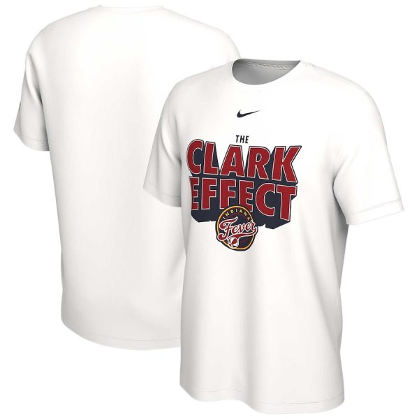 Caitlin Clark 22 Indiana Fever Unisex The Clark Effect T-Shirt - White
