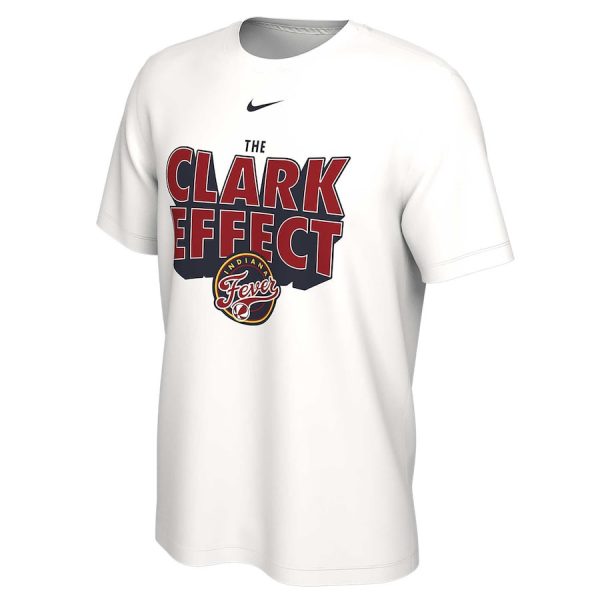 Caitlin Clark 22 Indiana Fever Unisex The Clark Effect T-Shirt - White - Image 2