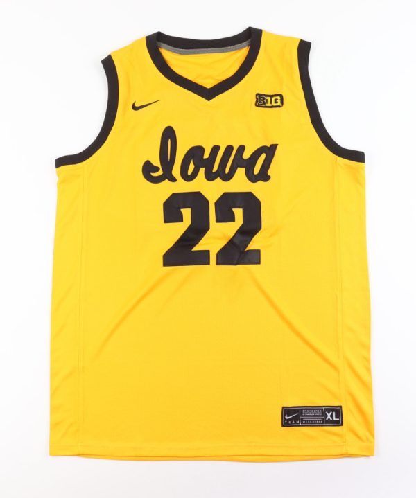 Caitlin Clark 22 Signed Iowa Hawkeyes Basketball Unisex Jersey - Yellow - Image 2