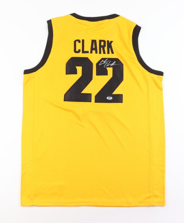Caitlin Clark 22 Signed Iowa Hawkeyes Basketball Unisex Jersey - Yellow