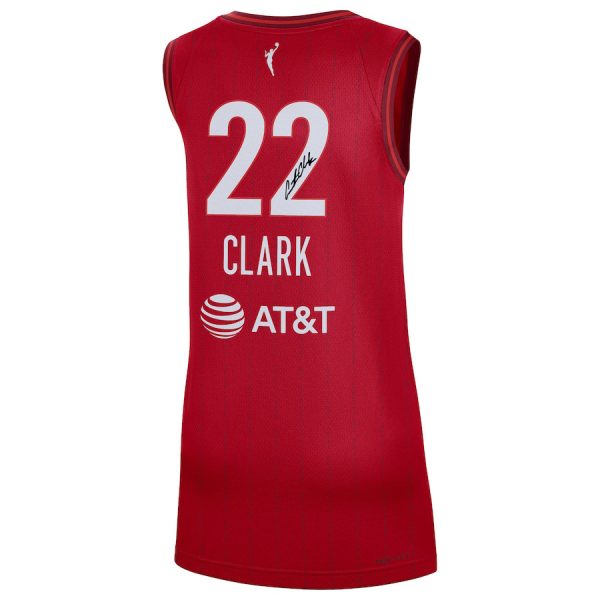 Caitlin Clark 22 Signed Indiana Fever 2024 WNBA Draft Rebel Edition Unisex Jersey - Red - Image 2