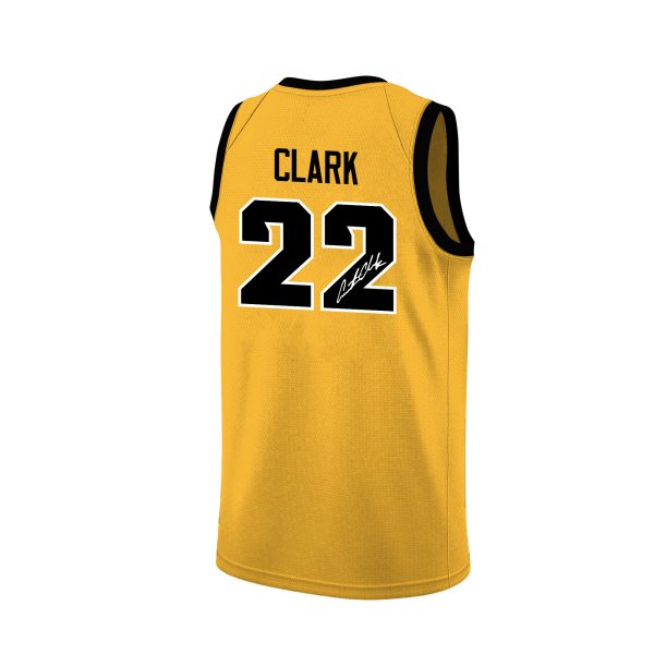 Caitlin Clark 22 Signed Iowa Hawkeyes 2024 Final Four Women's Basketball Jersey - Unisex Jersey - Yellow - Image 2