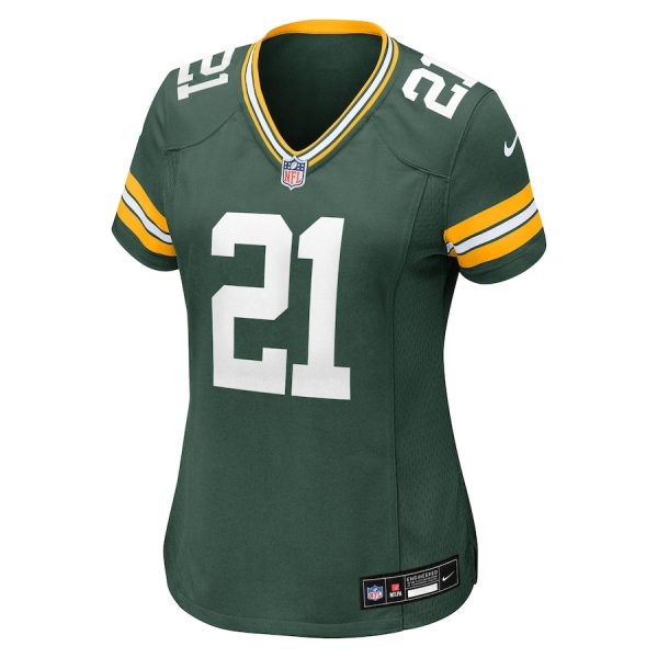 Nate Hobbs 21 Green Bay Packers Women's Team Game Jersey - Green - Image 2