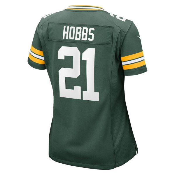 Nate Hobbs 21 Green Bay Packers Women's Team Game Jersey - Green - Image 3