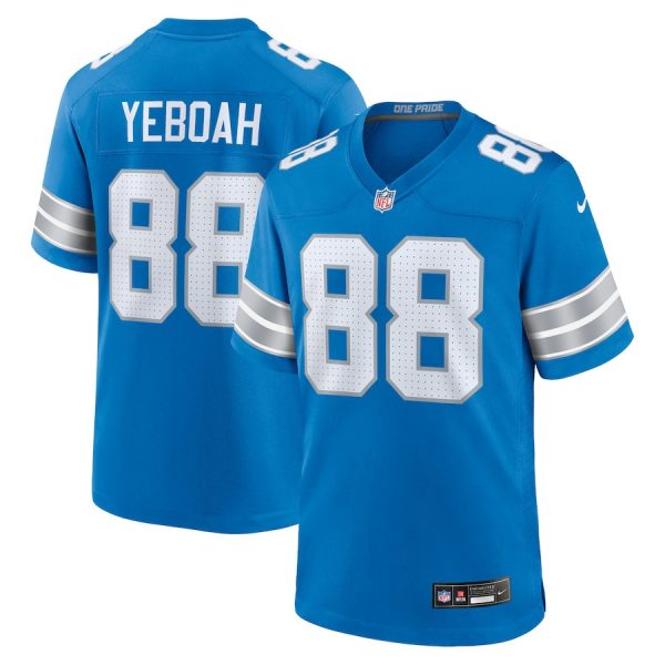 Kenny Yeboah 88 Detroit Lions Team Game Men Jersey - Blue