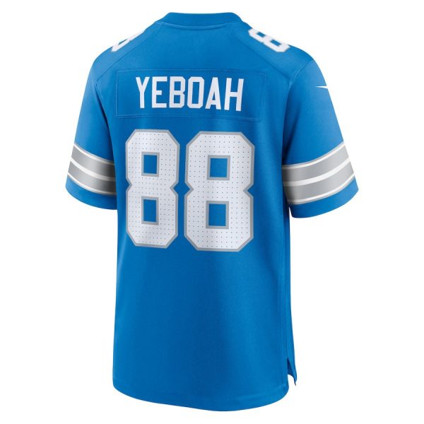Kenny Yeboah 88 Detroit Lions Team Game Men Jersey - Blue - Image 3