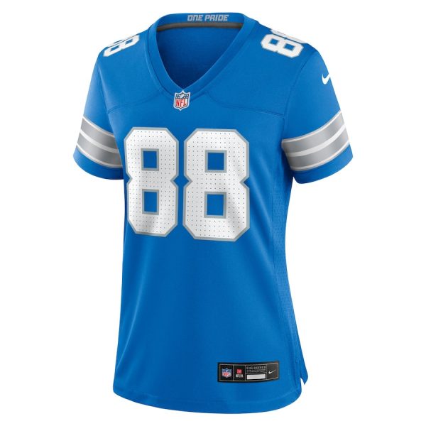 Kenny Yeboah 88 Detroit Lions Women's Team Game Jersey - Blue - Image 2