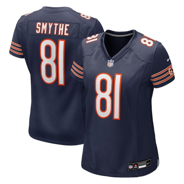 Durham Smythe 81 Chicago Bears Women's Team Game Jersey - Navy