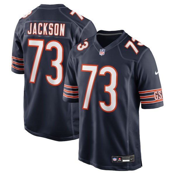 Jonah Jackson 73 Chicago Bears Team Game Men Jersey - Navy