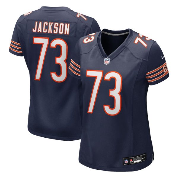 Jonah Jackson 73 Chicago Bears Women's Team Game Jersey - Navy