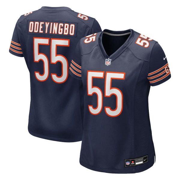 Dayo Odeyingbo 55 Chicago Bears Women's Team Game Jersey - Navy
