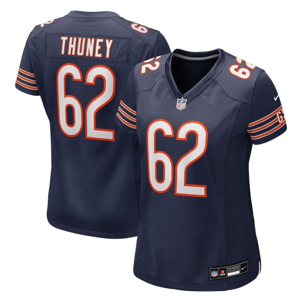 Joe Thuney 62 Chicago Bears Women's Team Game Jersey - Navy