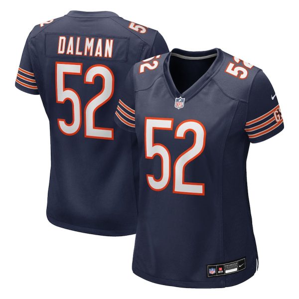 Drew Dalman 52 Chicago Bears Women's Team Game Jersey - Navy